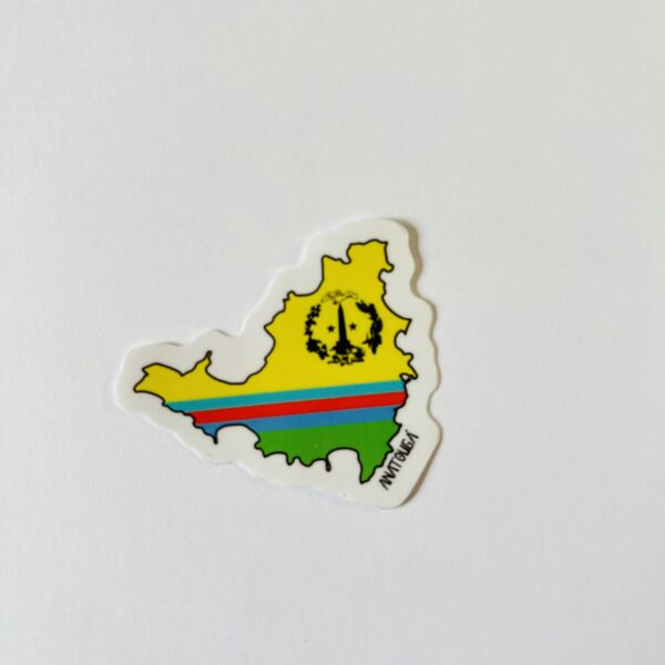 Sticker « Carte de Saint Martin » – Aux couleurs du drapeau local – Image 2
