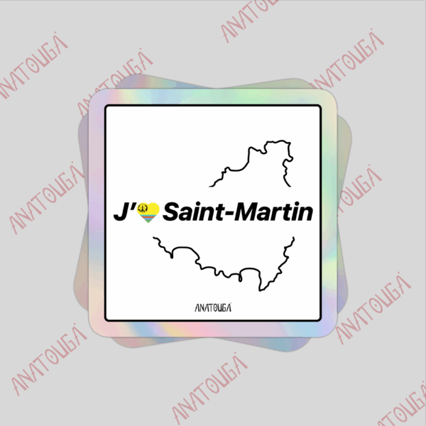 J'aime Saint-Martin drapeau