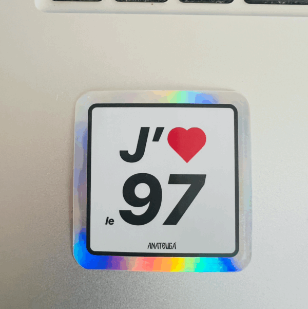 1 X Sticker « J'aime le 9.7 » – Image 2