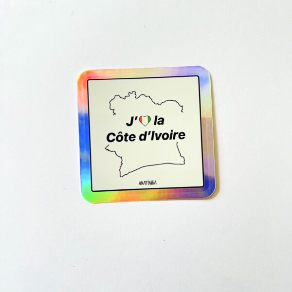 J'aime la Côte d'Ivoire drapeau