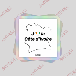 J'aime la Côte d'Ivoire drapeau