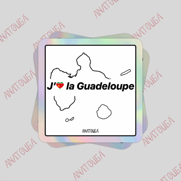 J'aime la Guadeloupe drapeau