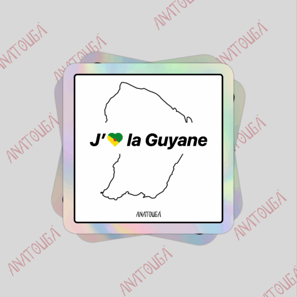 J'aime la Guyane drapeau