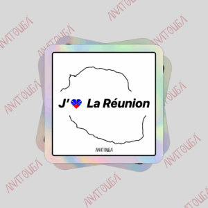 J'aime la Réunion drapeau