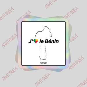 J'aime le Bénin drapeau