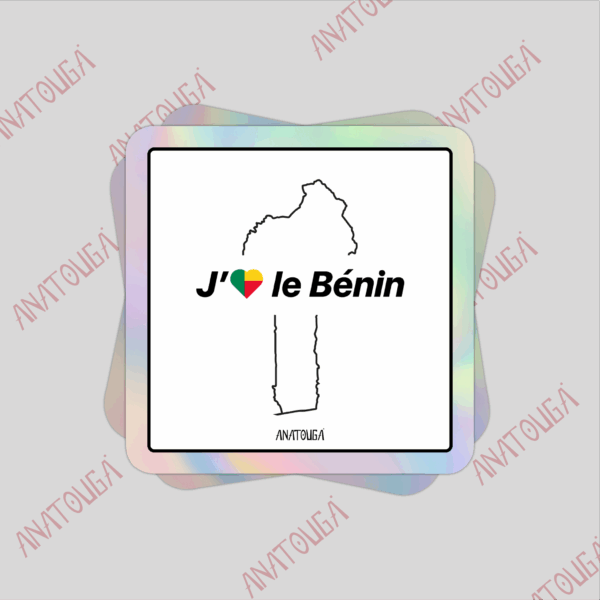 J'aime le Bénin drapeau