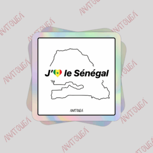 J'aime le Sénégal drapeau