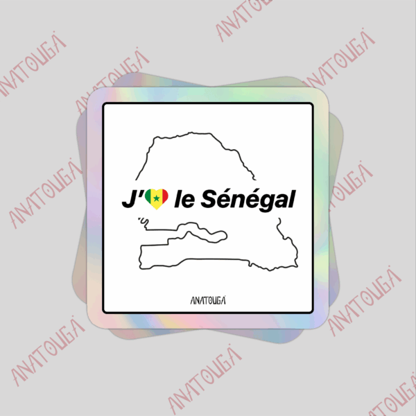 J'aime le Sénégal drapeau