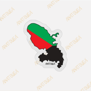 Sticker « Carte de la Martinique » – Aux couleurs du drapeau local